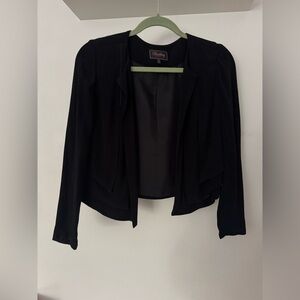 Madewell cropped Satin Black Women's Blazer